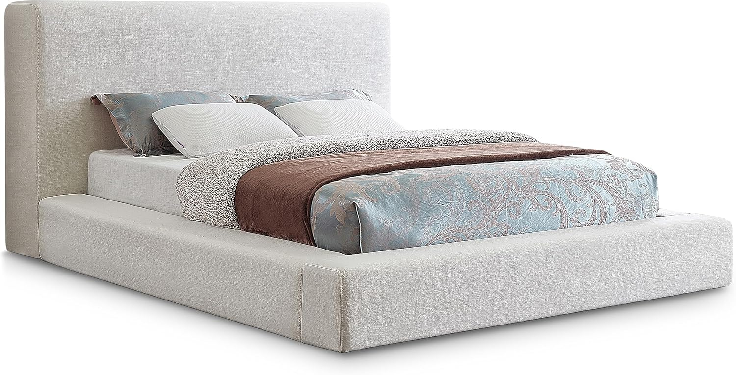 Meridian Furniture Devin Full Contemporary Standard Bed, Cream