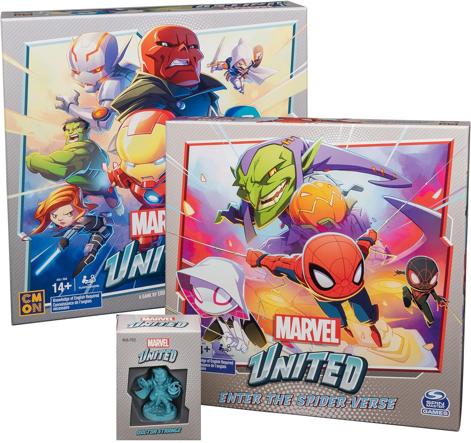Marvel United, Board Game Bundle Spiderman Dr. Strange, Ages 8 and up