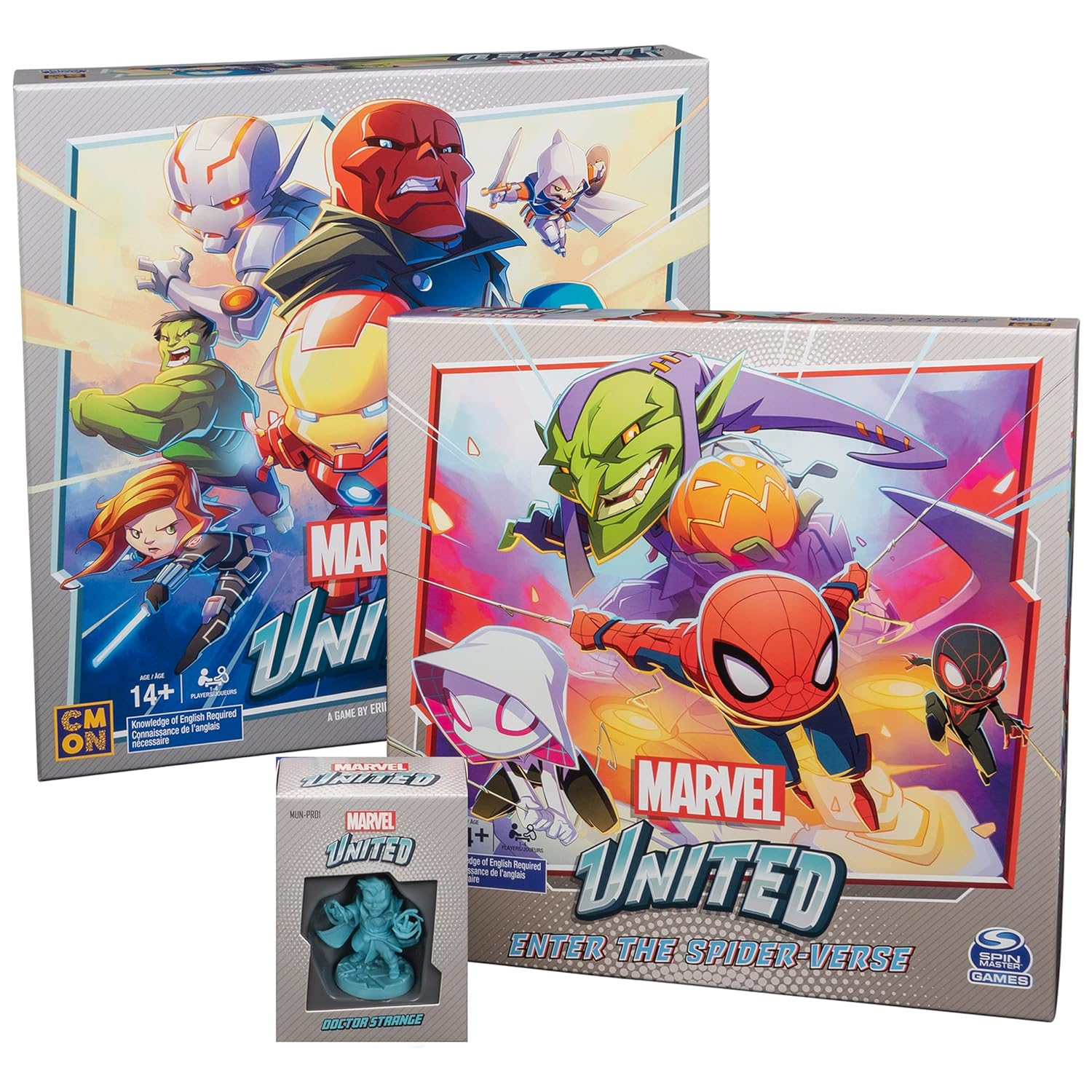Marvel United, Board Game Bundle Spiderman Dr. Strange, Ages 8 and up
