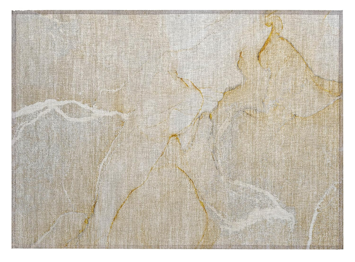 Addison Rugs Chantille Indoor/Outdoor Transitional Watercolors Beige Washable Rectangle Rug, 1'8" x 2'6"