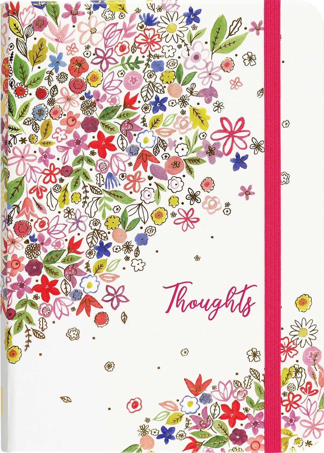 Floral Embossed Hardcover Journal with Gold Foil Highlights