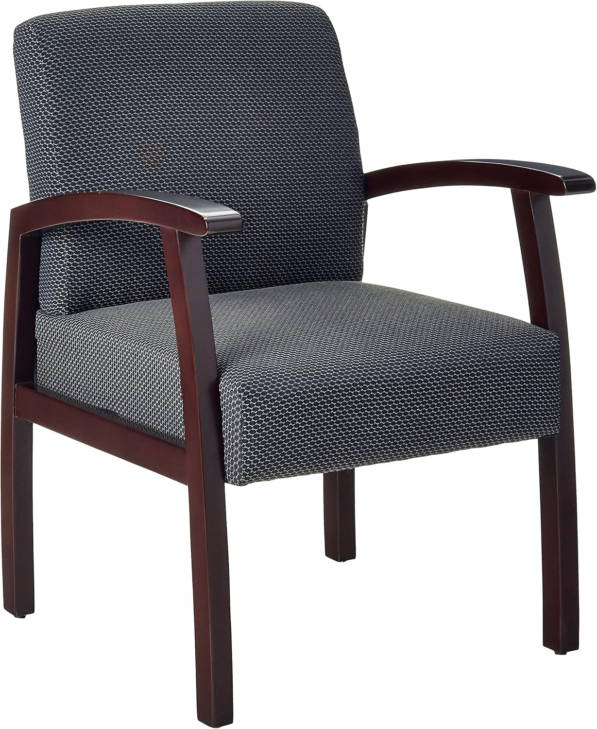 Lorell Guest Chairs 24"x25"x35-1/2" Charcoal/Espresso frame 68555