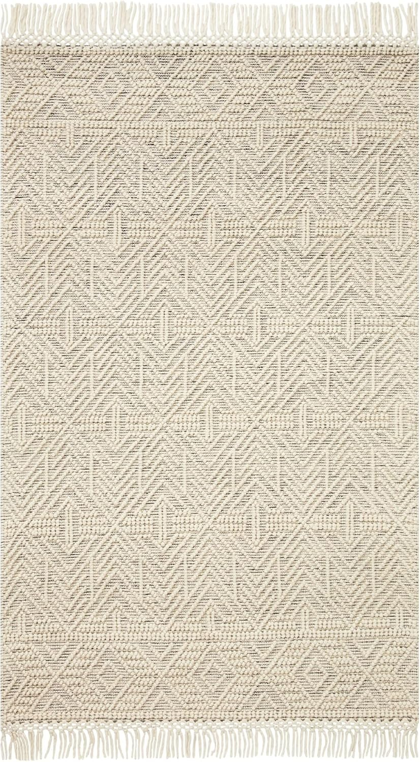 Loloi II Noelle Ivory / Black Geometric Area Rug 2'-0" x 5'-0"