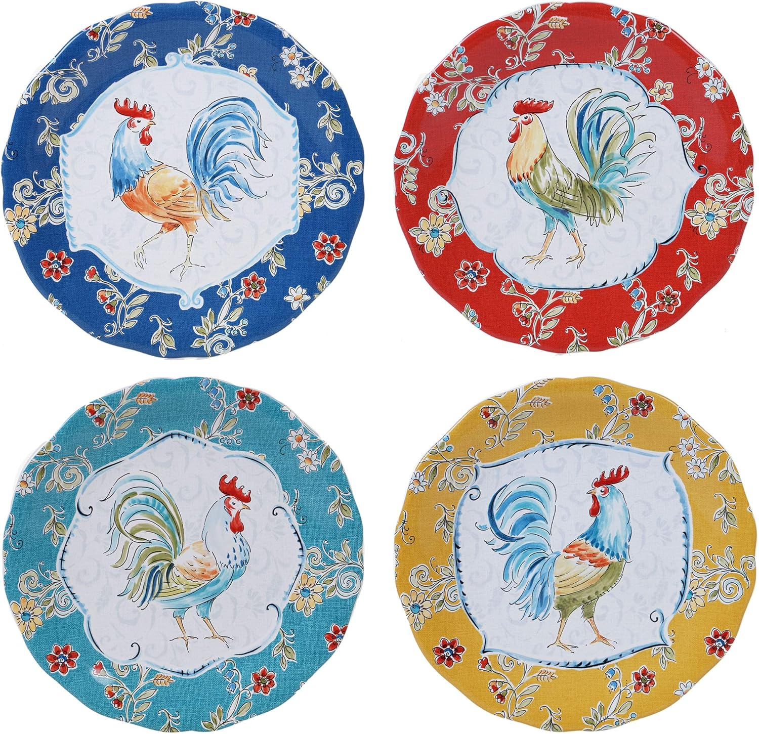 Certified International Morning Bloom 16 Piece Dinnerware Set, Service for 4, Multicolored