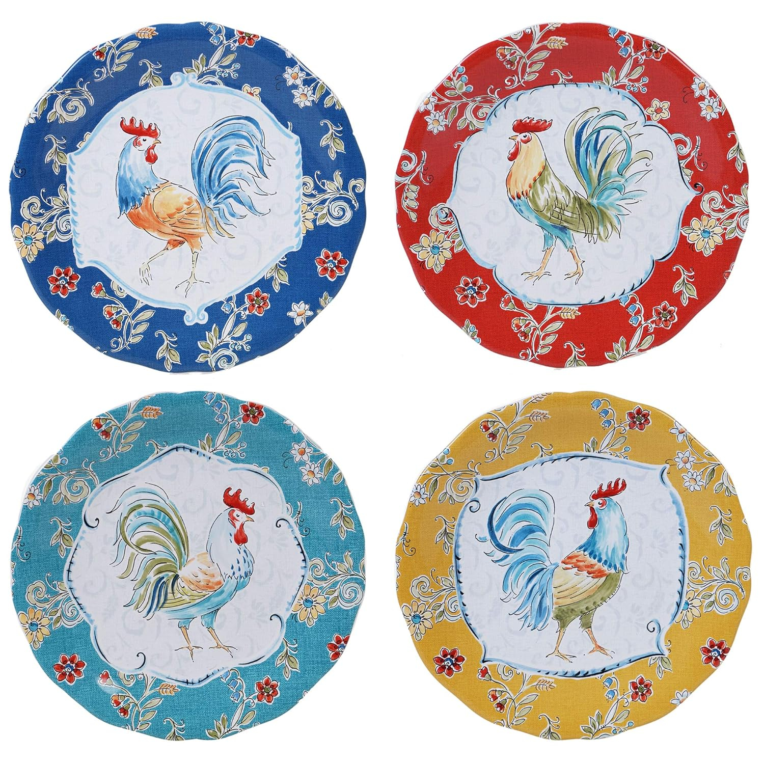 Certified International Morning Bloom 16 Piece Dinnerware Set, Service for 4, Multicolored