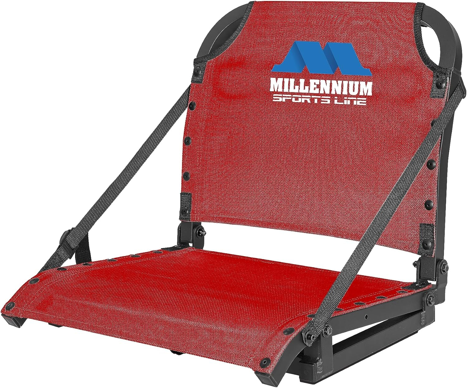 Red Foldable Aluminum Mesh Stadium Recliner Seat
