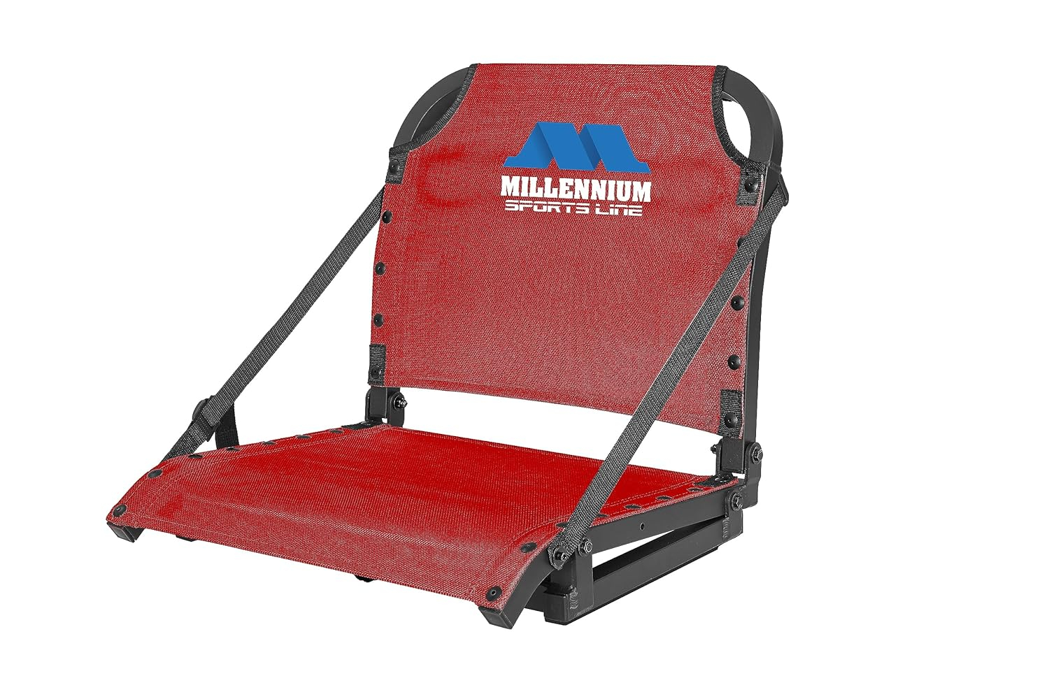 Red Foldable Aluminum Mesh Stadium Recliner Seat