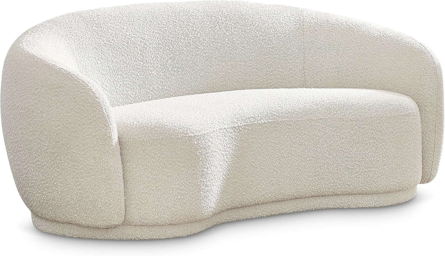 Meridian Furniture Hyde Modern Boucle Loveseat, Cream