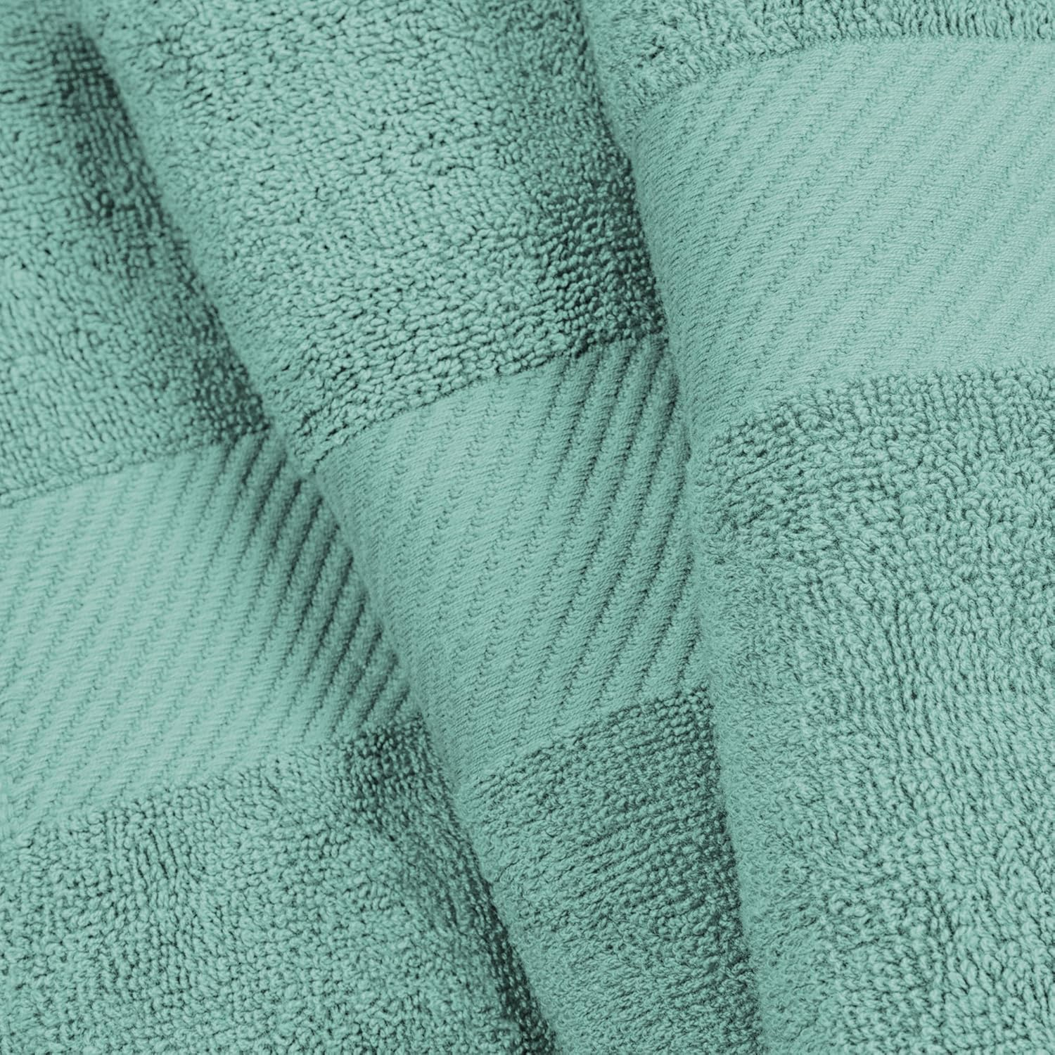 Superior Kendell Egyptian Cotton Bath Sheets, Set of 2, Sea Foam