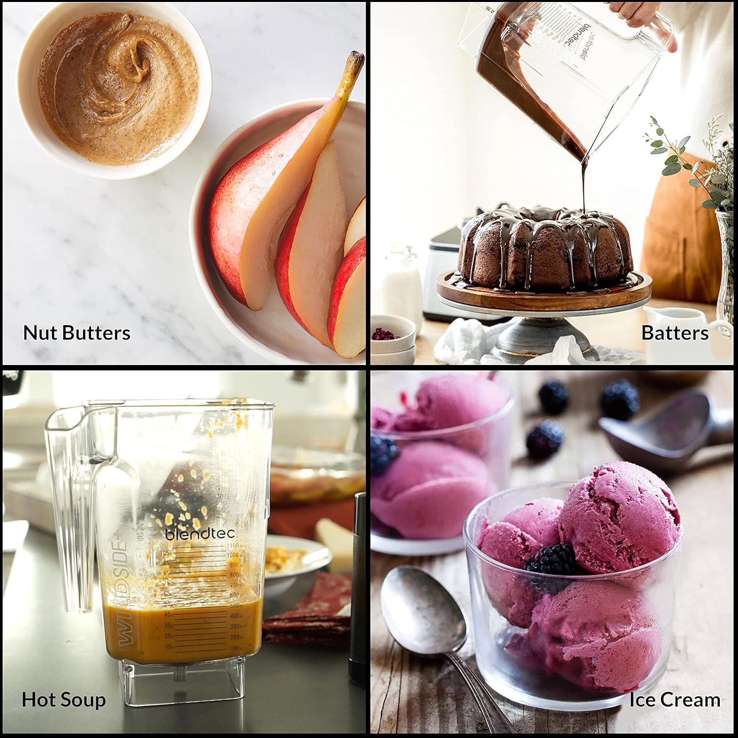 Blendtec Total Classic Original Blender - WildSide+ Jar (90 oz) and Blendtec GO™ Travel Bottle (34 oz) BUNDLE - Professional-Grade Power - 6 Pre-programmed Cycles - 10-speeds - Black