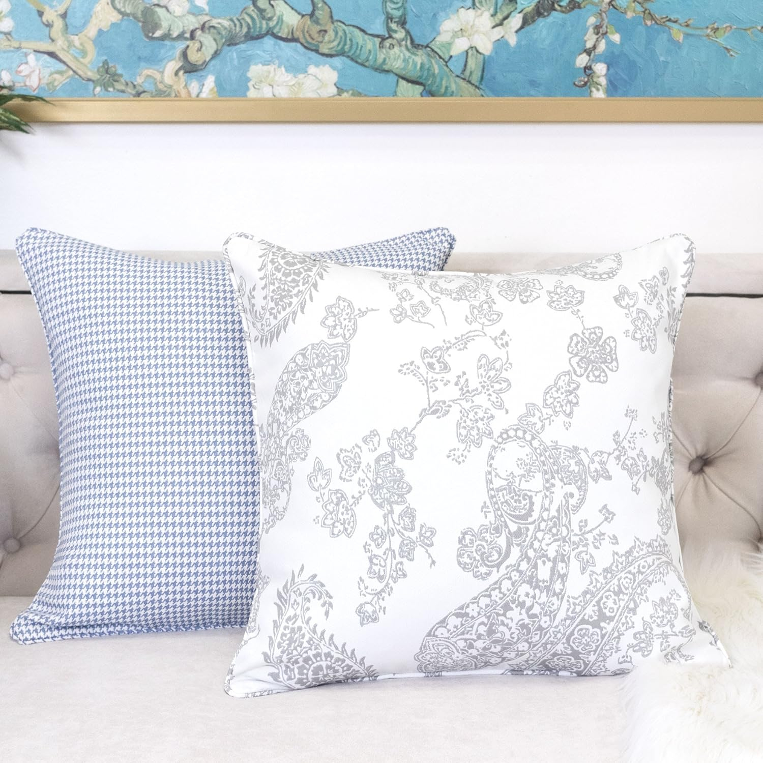 Homey COZY 75149-Ella Accent Pillow, Single, Cream Gray