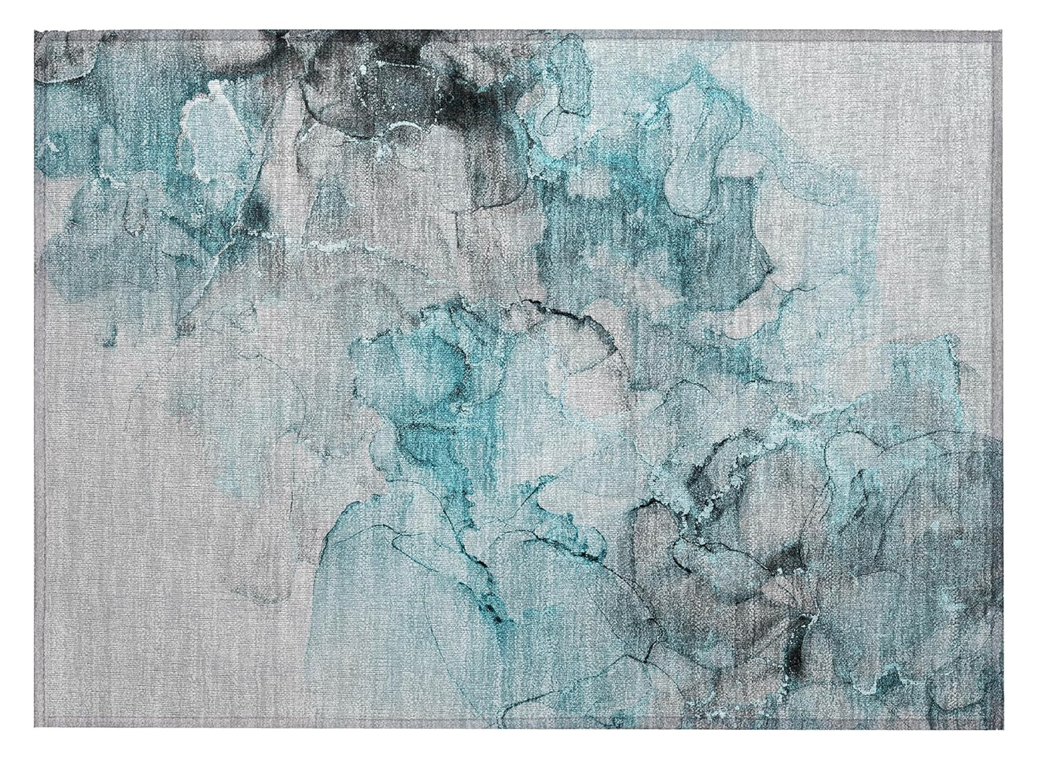 Chantille ACN520 Teal 1 ft. 8 in. x 2 ft. 6 in. Machine Washable Indoor/Outdoor Geometric Area Rug