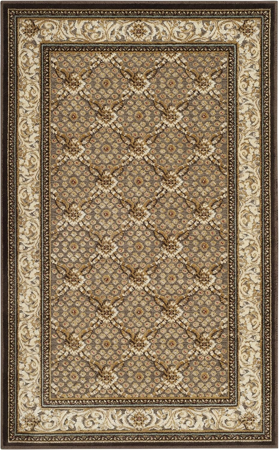 SAFAVIEH Paradise Jonette Geometric Floral Area Rug, Dark Brown, 2'7" x 4'