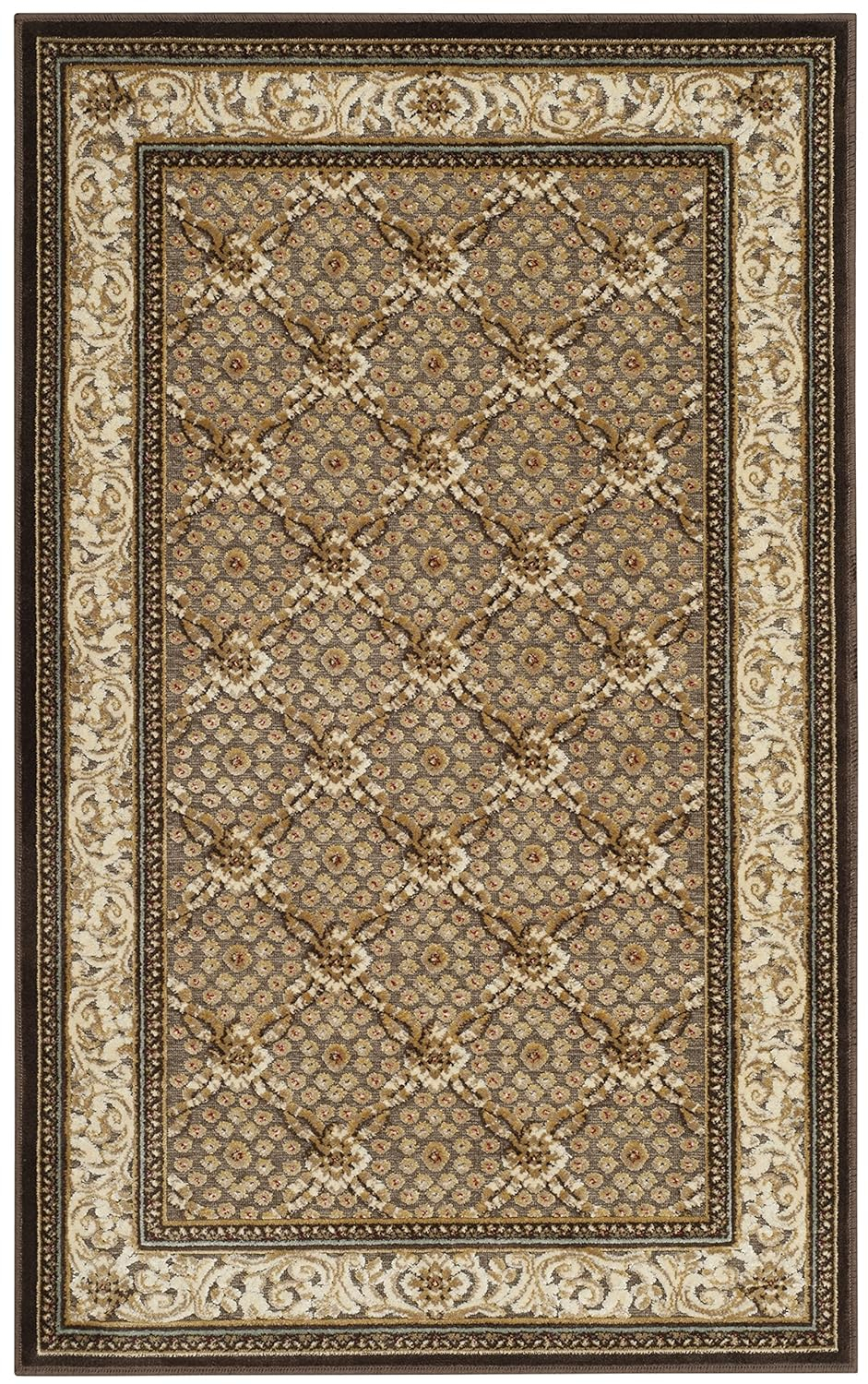 SAFAVIEH Paradise Jonette Geometric Floral Area Rug, Dark Brown, 2'7" x 4'