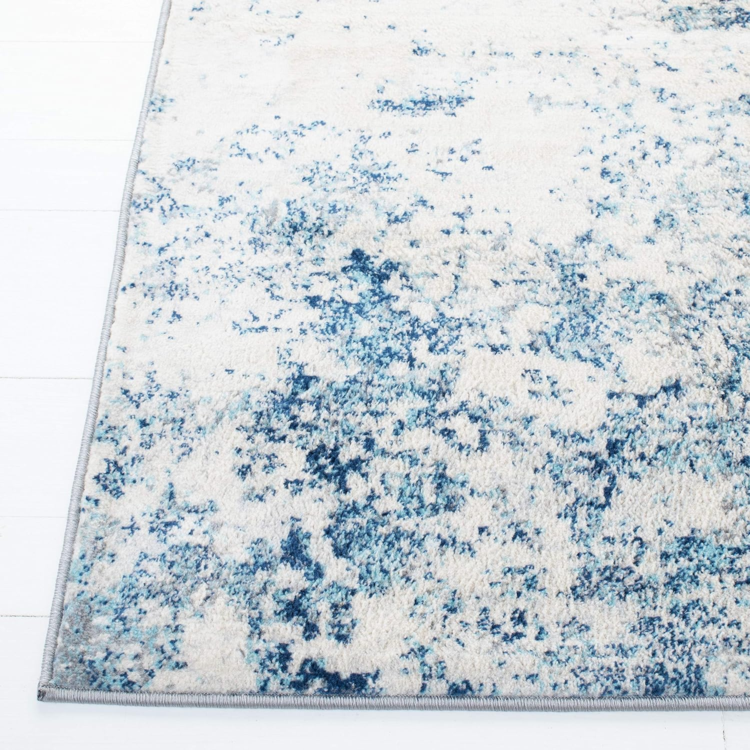 SAFAVIEH Brentwood Alaia Abstract Area Rug, 11' x 15', Ivory/Navy