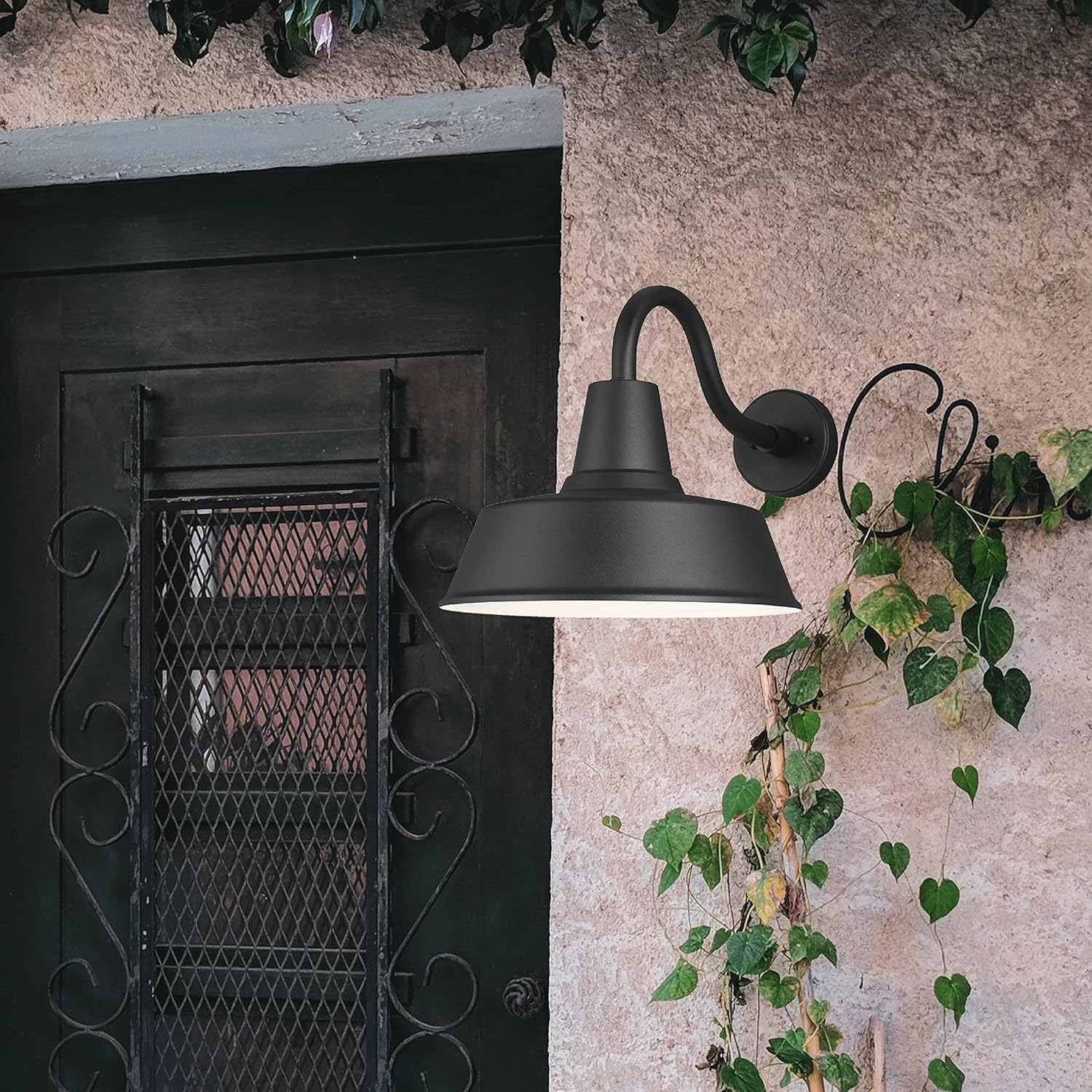 Fisher Outdoor Sconce - Black / 16" Dia