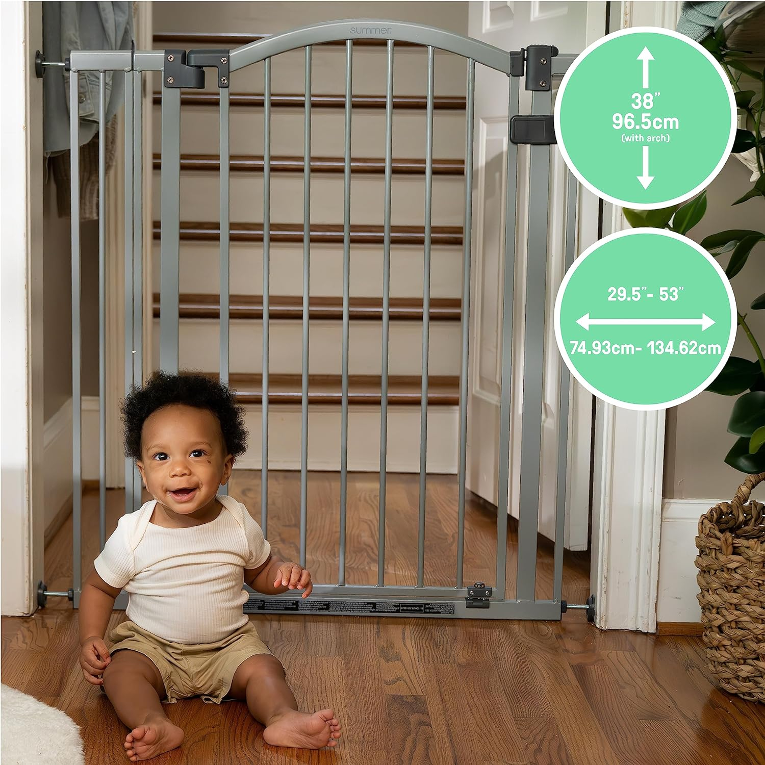 Summer Extra Tall & Wide Safety Gate (Cool Gray)