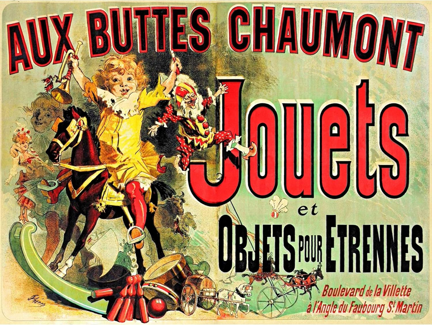 Aux Buttes Chaumont Jouets French Ad Monica's Apartment Friends Extra Large XL Wall Art Poster Print