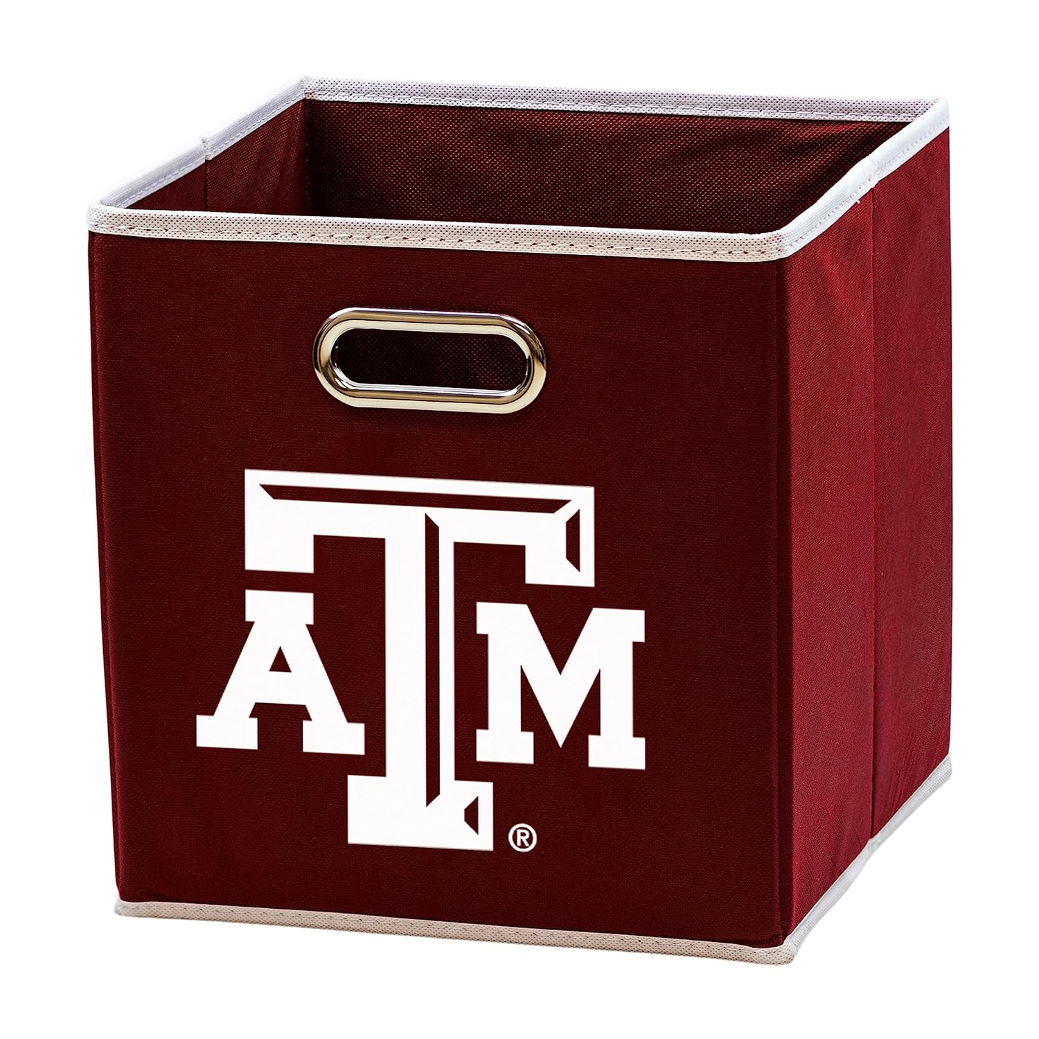 West Virginia University Navy Blue Cotton Fabric Storage Cube