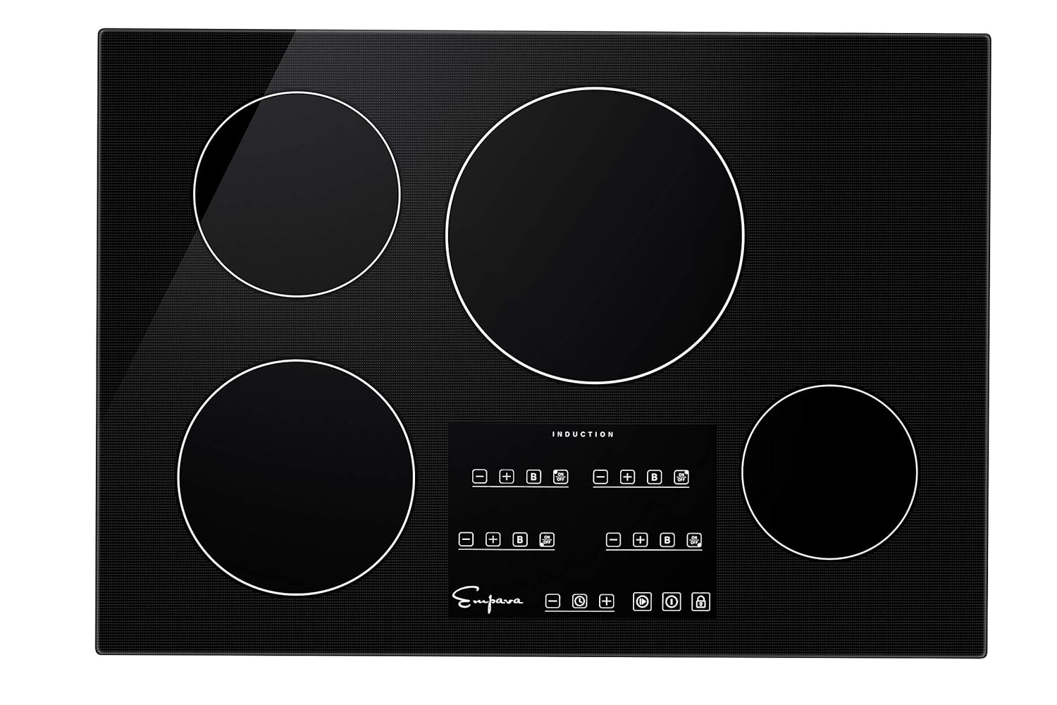 30 in. Electric Stove Induction Cooktop Smooth Surface in Black Vitro Ceramic Glass with 4 Elements Booster Burner