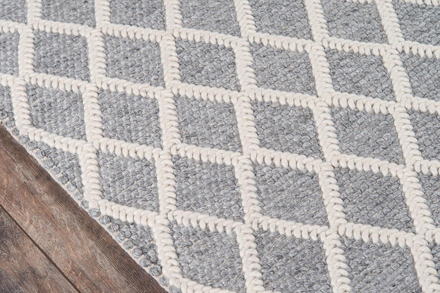Momeni Andes Wool and Viscose Area Rug 2'3" X 8' Runner Grey