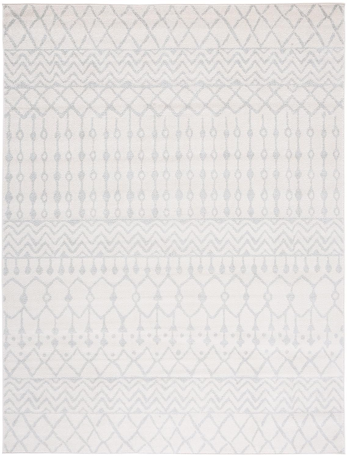 SAFAVIEH Tulum Glen Oriental Area Rug, Ivory/Light Grey, 12' x 18'