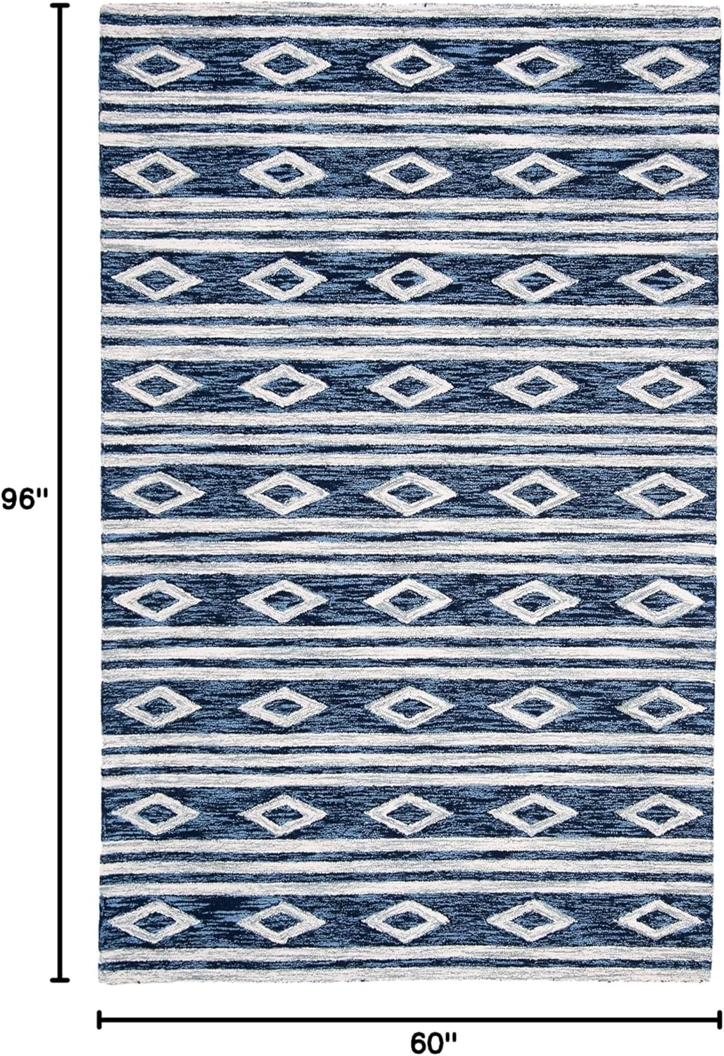 Ivory and Charcoal Handmade Wool Rectangular Area Rug