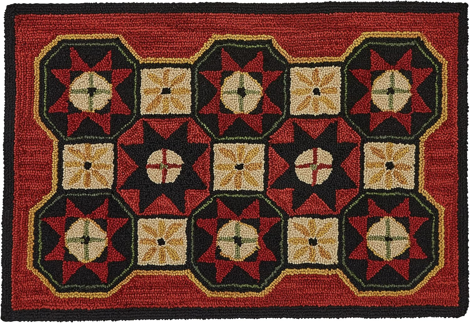 Park Designs Folk Star Hooked Rug 2' x 3'