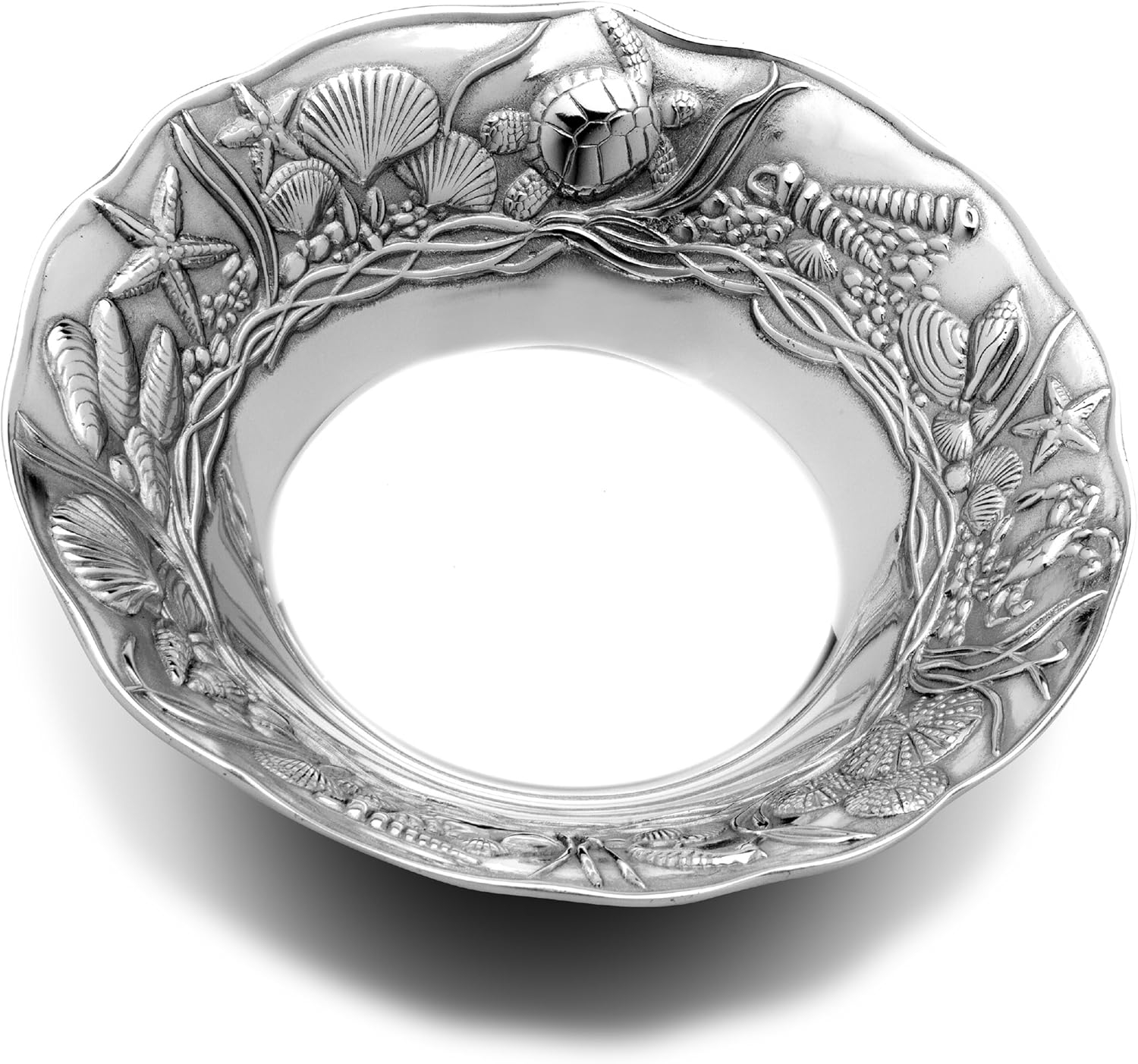 Wilton Armetale Wilton Armetale Coastal Medium Round Serving Bowl, 11.5-Inch -