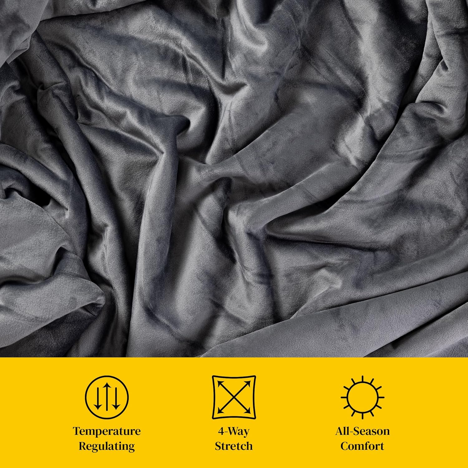 Big Blanket Co Original Stretch Smoke Grey | Extra Large 100 Square Feet | Soft, Giant That Fits The Whole Family | The Biggest, Best of 2025