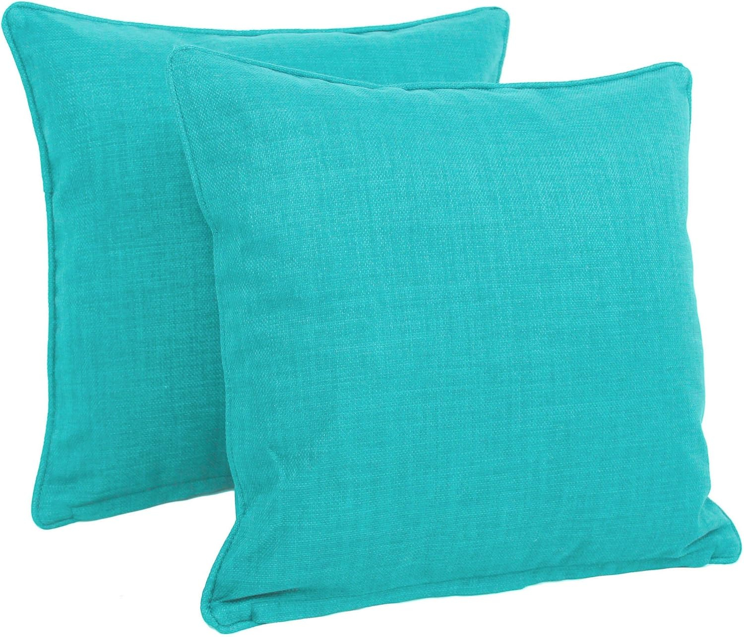 18-inch Outdoor Spun Polyester Square Throw Pillows (Set of 2) - Aqua Blue