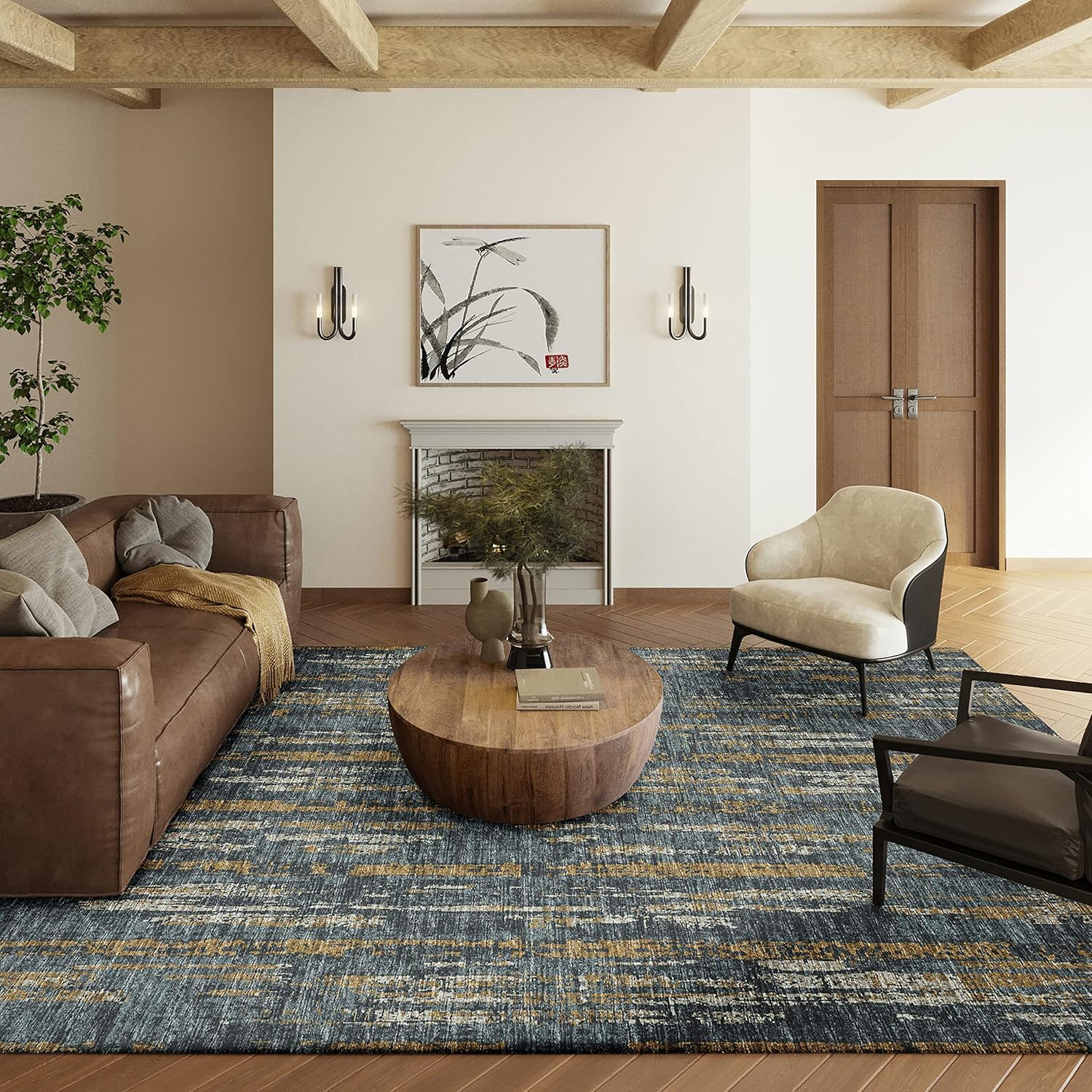 Addison Rugs Indoor/Outdoor Rylee Modern Stripes Washable Rug 9' x 12' - Granite
