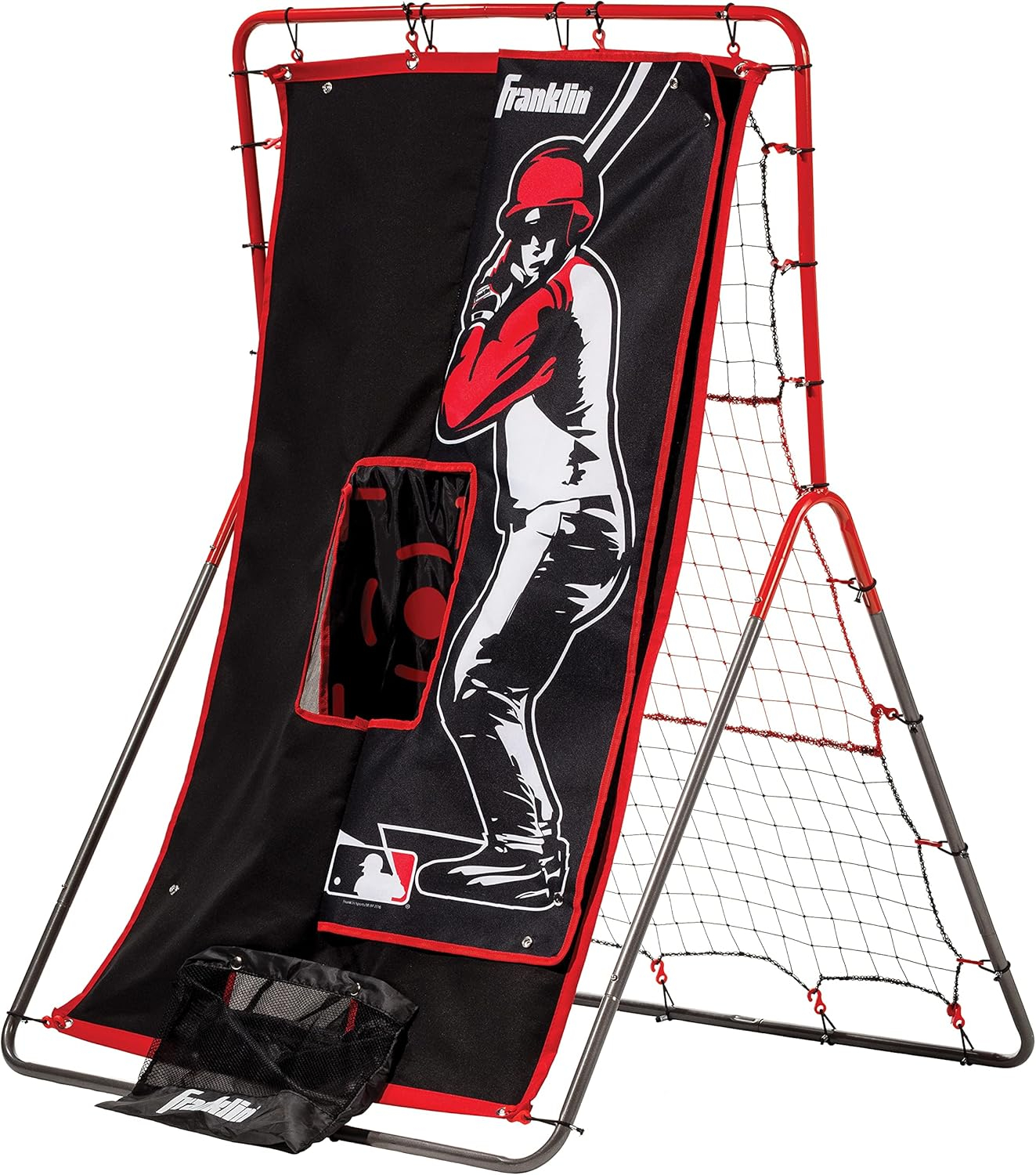 Franklin Sports Switch Hitter Baseball Pitching Target + Rebounder Net