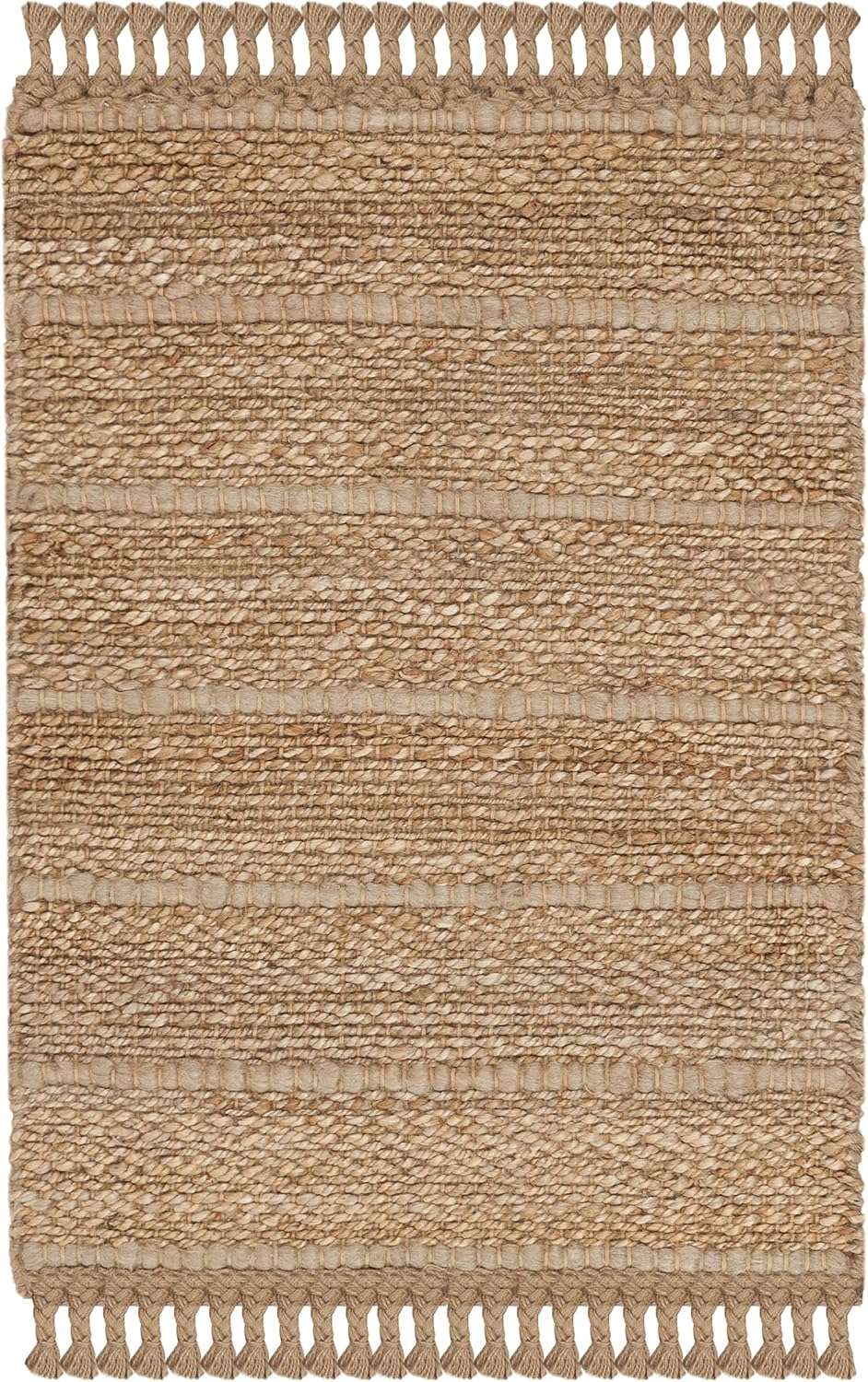 Natural Fiber NF550 Hand Woven Indoor Accent Rug - Natural/Light Grey - 2'x3' - Safavieh.