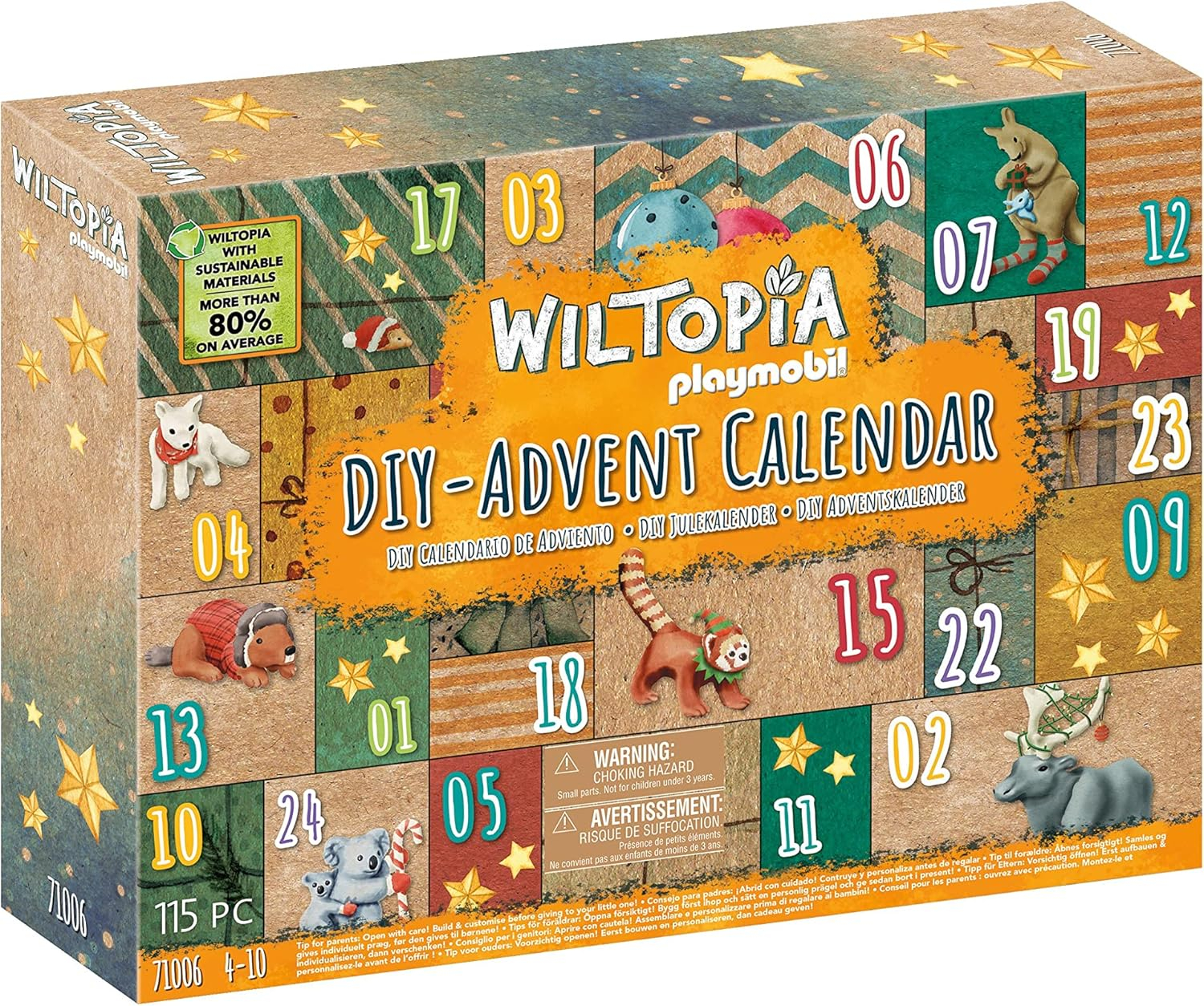 Playmobil Wiltopia DIY Advent Calendar Animal Trip around the World 71006 Playset 115pc