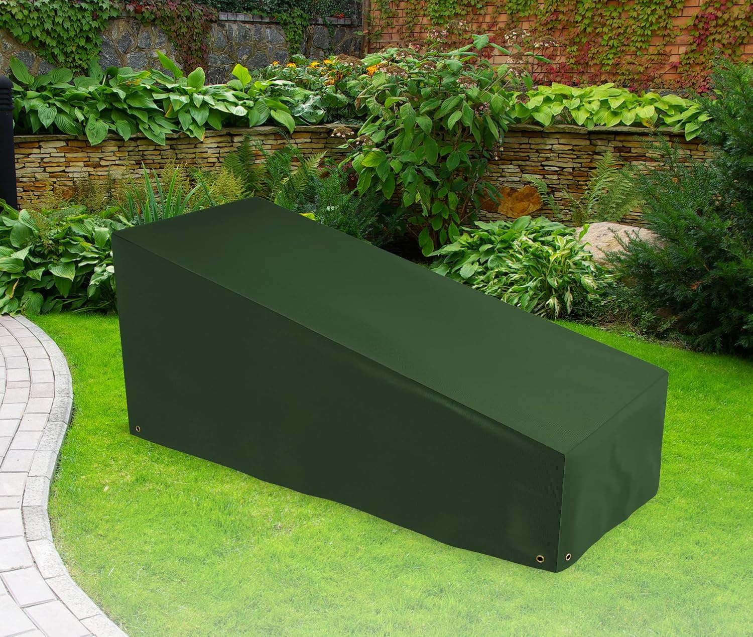 Bosmere C567 Chaise / Steamer Chair Cover - 59 x 24 in. - Green