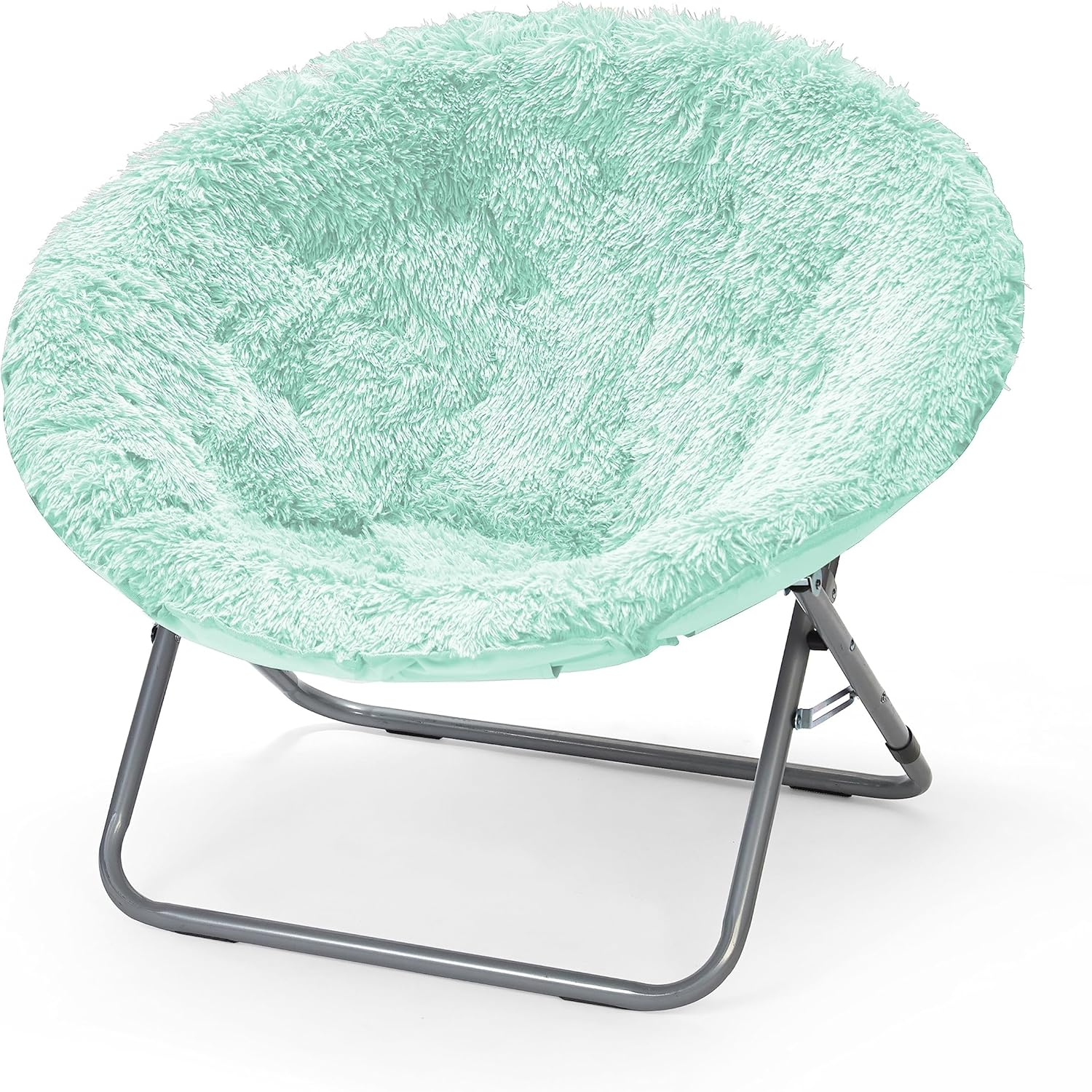 Urban Shop Mongolian Faux Fur Oversized Moon Chair, Multiple Colors