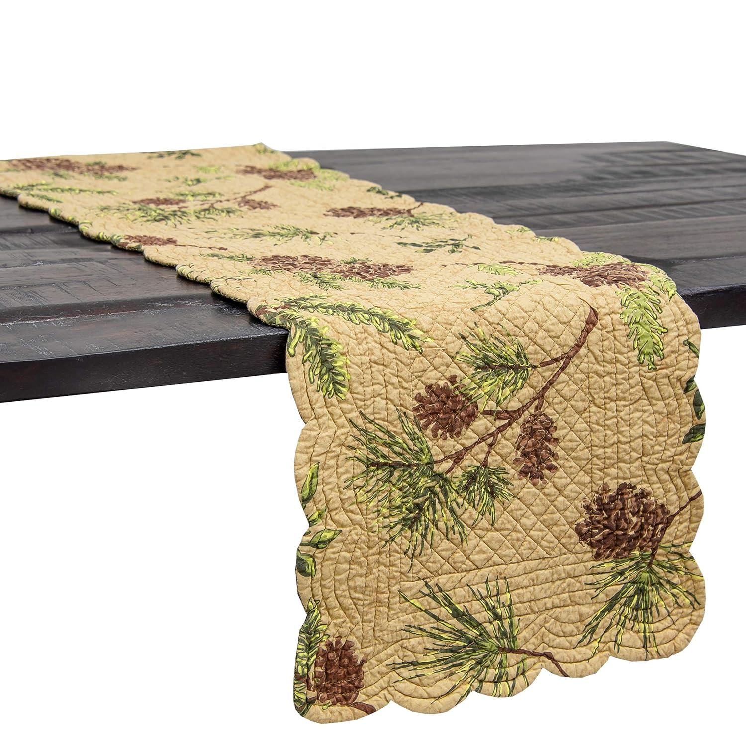Woodland Retreat Quilted Reversible Cotton Table Runner 14" x 51"