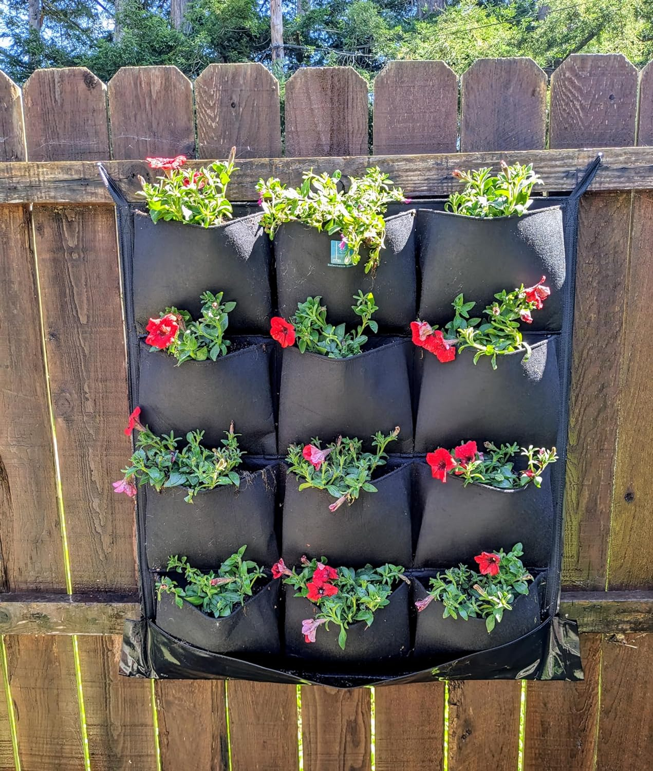 Delectable Garden Cloth 12 Pocket Hanging Vertical Garden Wall Planter 33 in L X 29 in W
