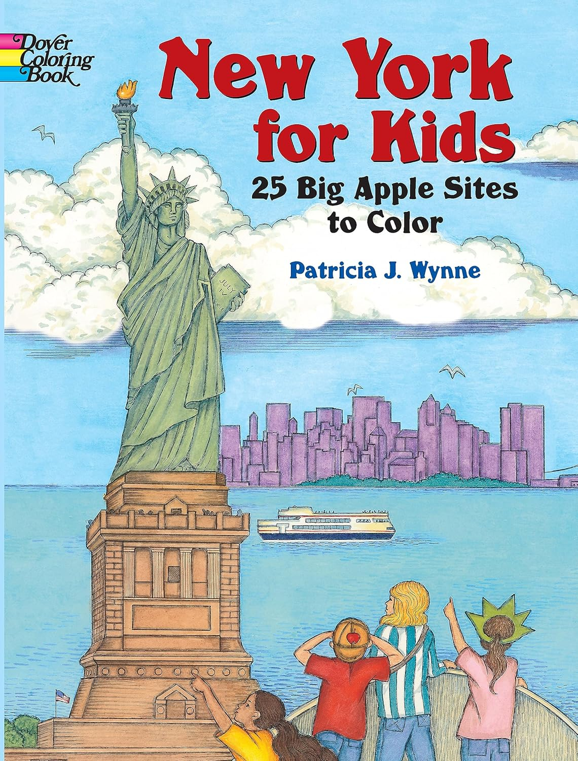New york for kids: 25 big apple sites to color (paperback): 9780486441269