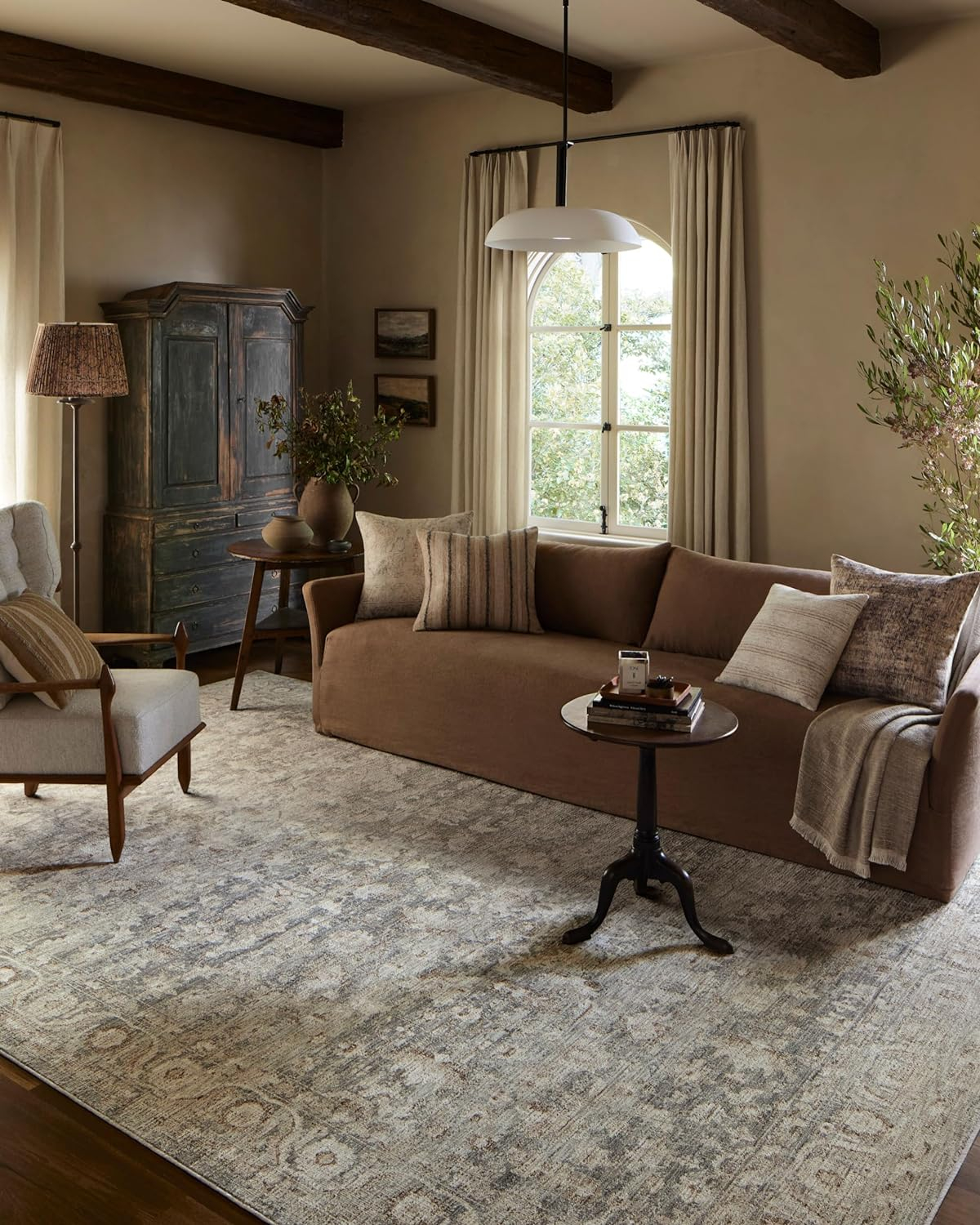 Loloi Amber Lewis Honora Collection HON-02 Slate/Beige 7'-10" x 10' Area Rug