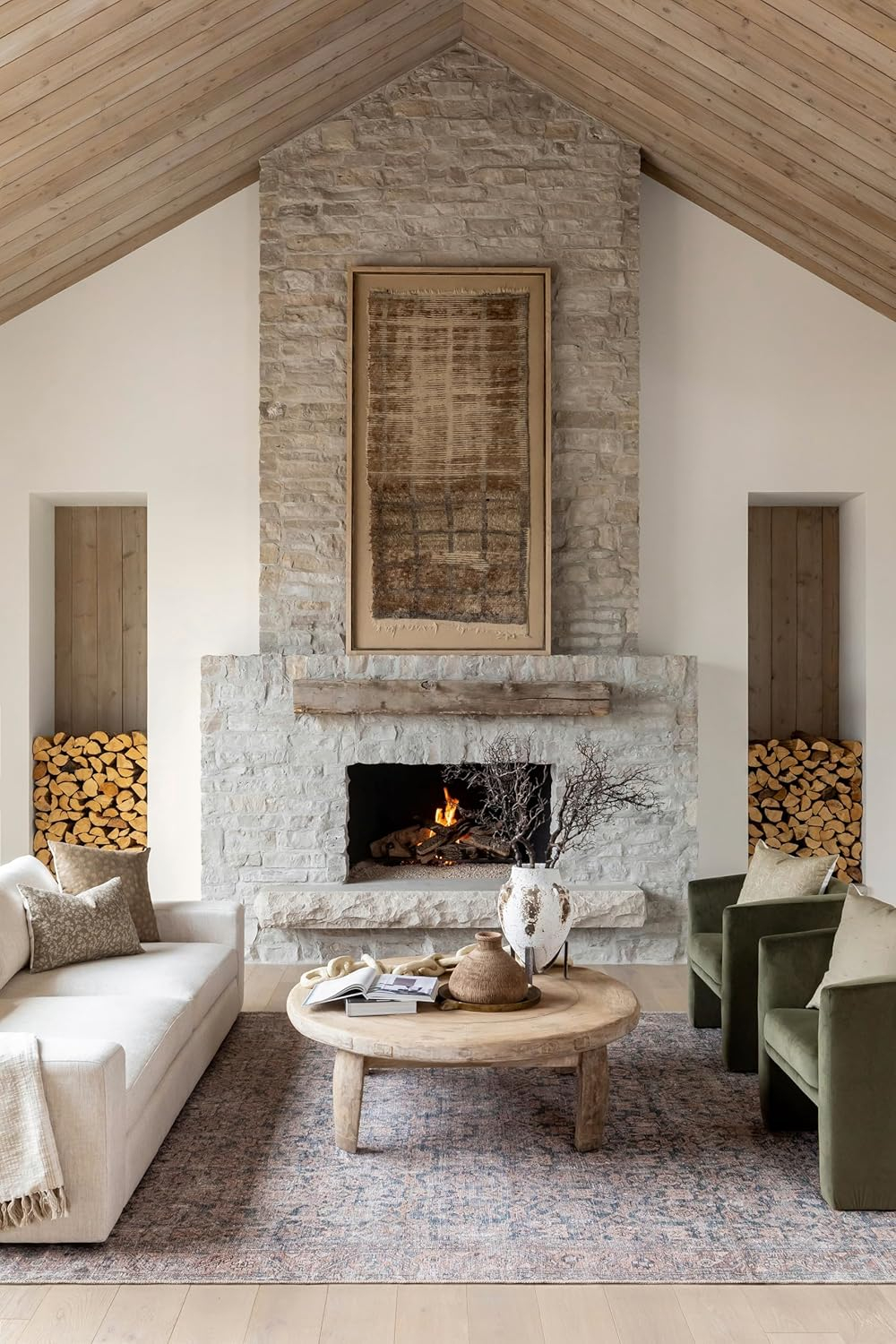 Lorelai Blue and Beige Synthetic Washable Area Rug