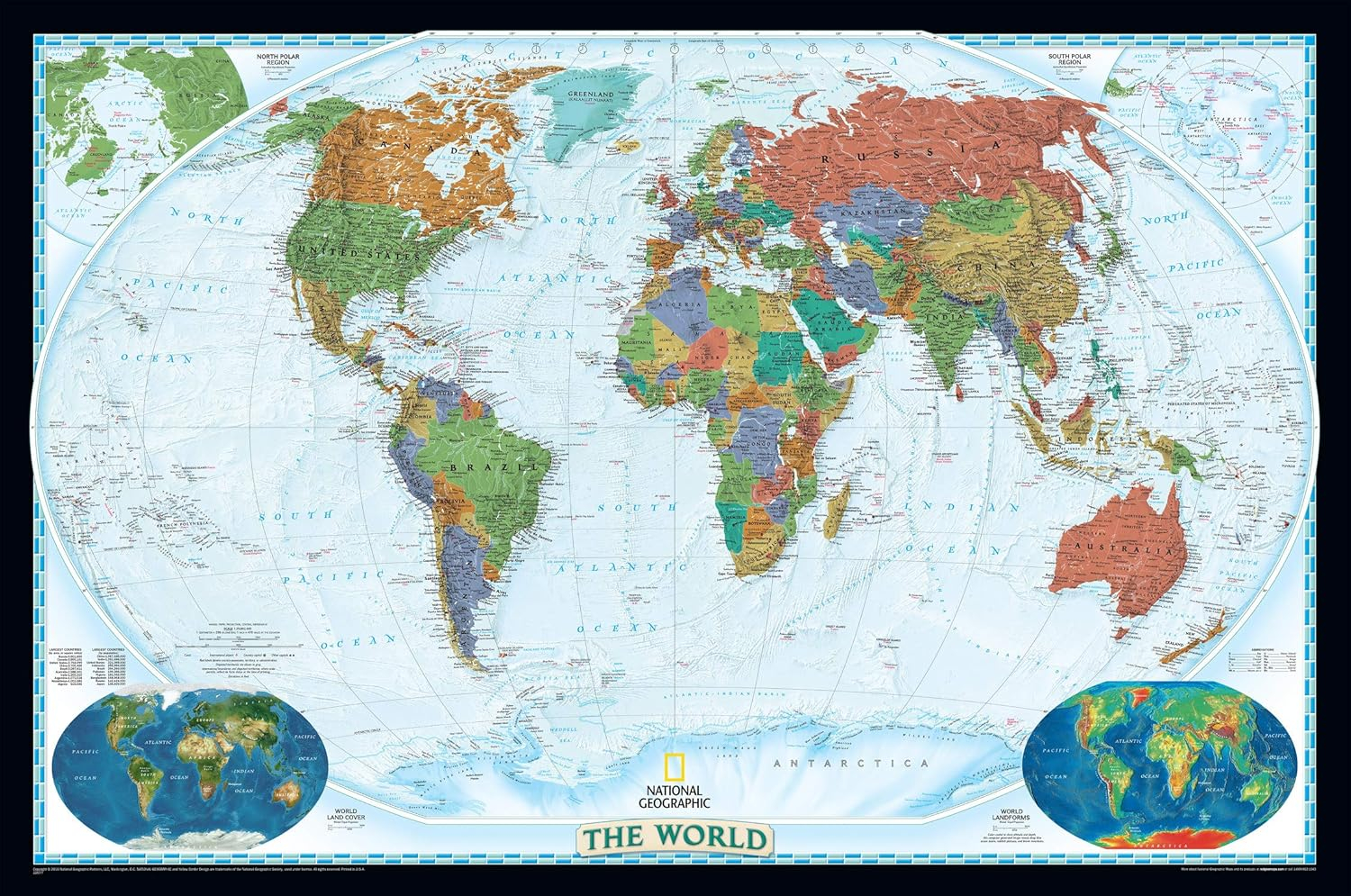 National Geographic Maps World Decorator Wall Map