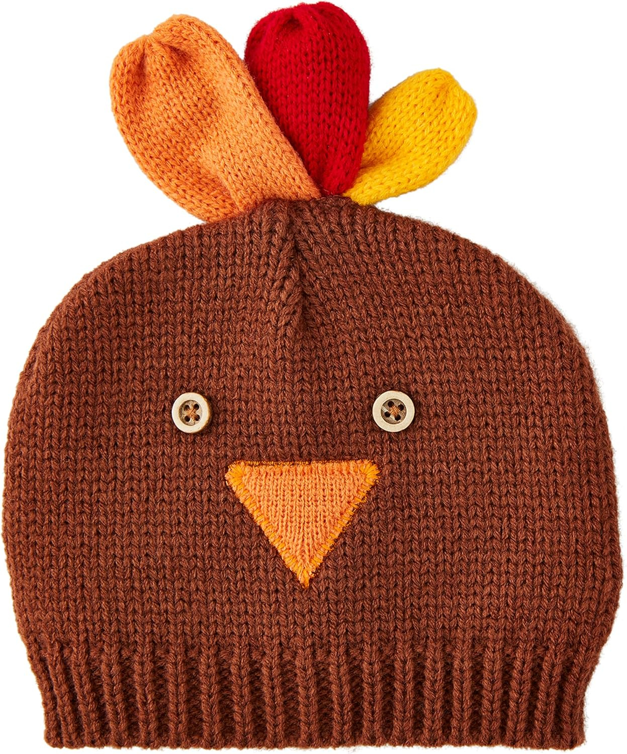 Mud Pie Baby Brown Crochet Turkey Hats; 0-6M
