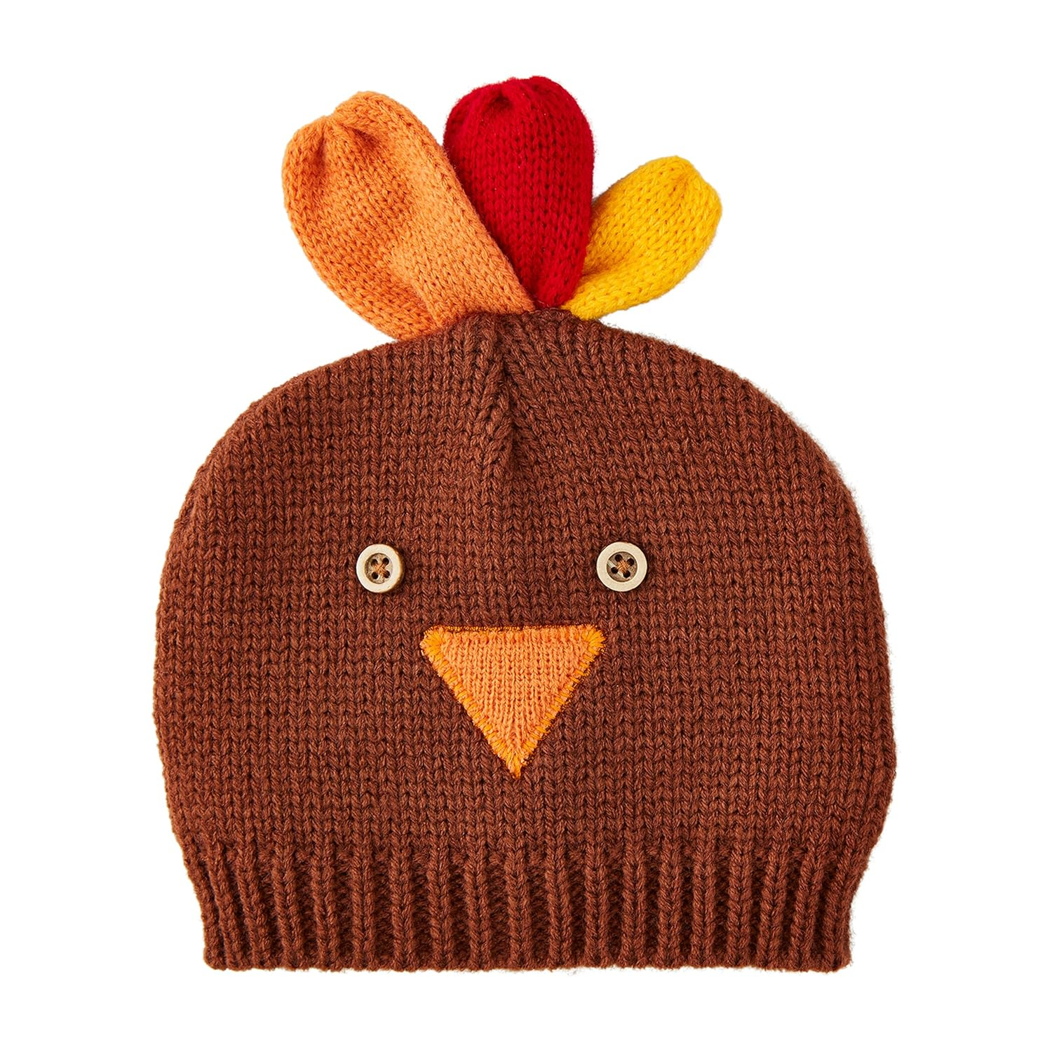 Mud Pie Baby Brown Crochet Turkey Hats; 0-6M