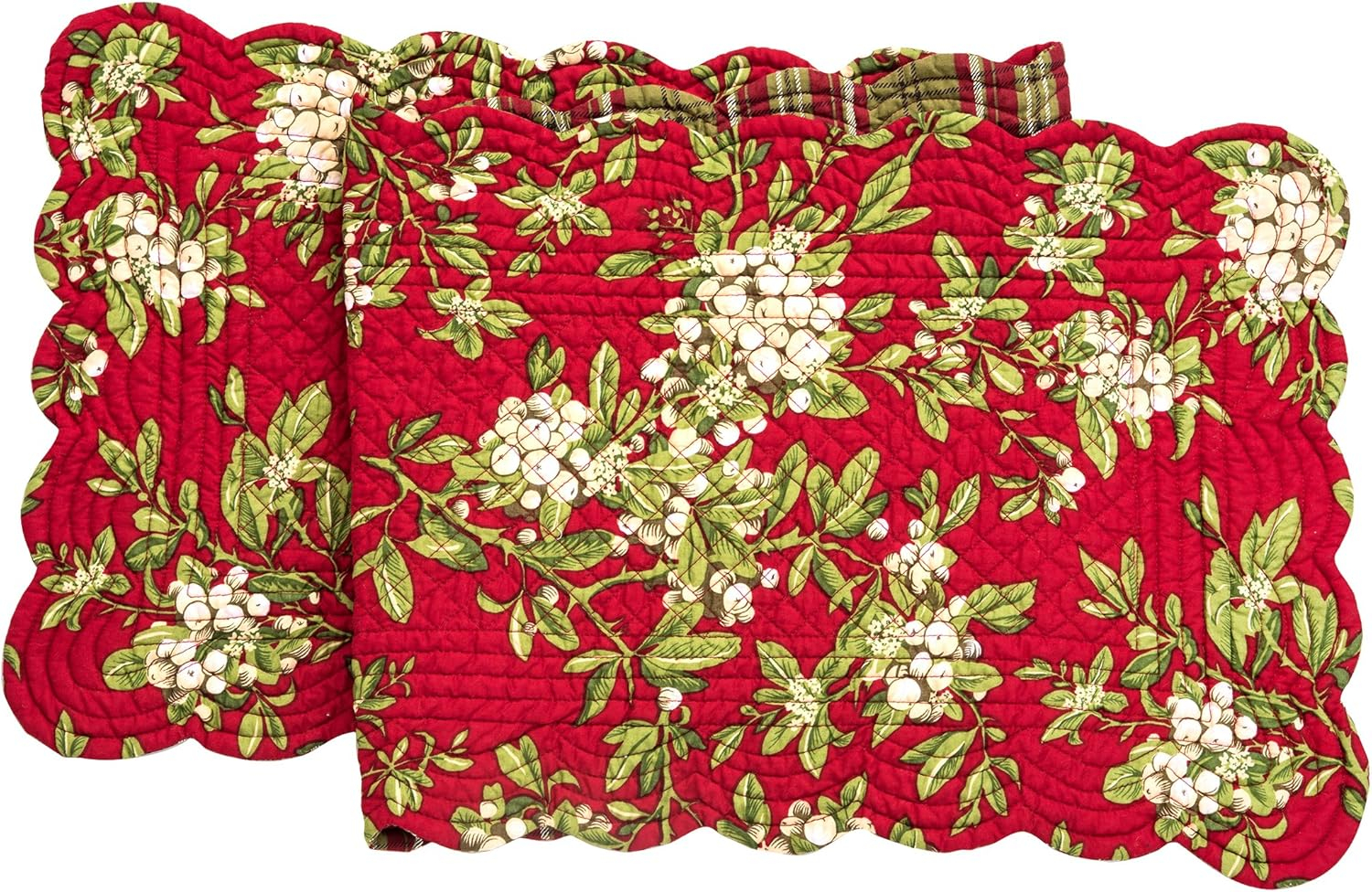 C&F Home 14" x 51" Mistletoe Leave Table Runner