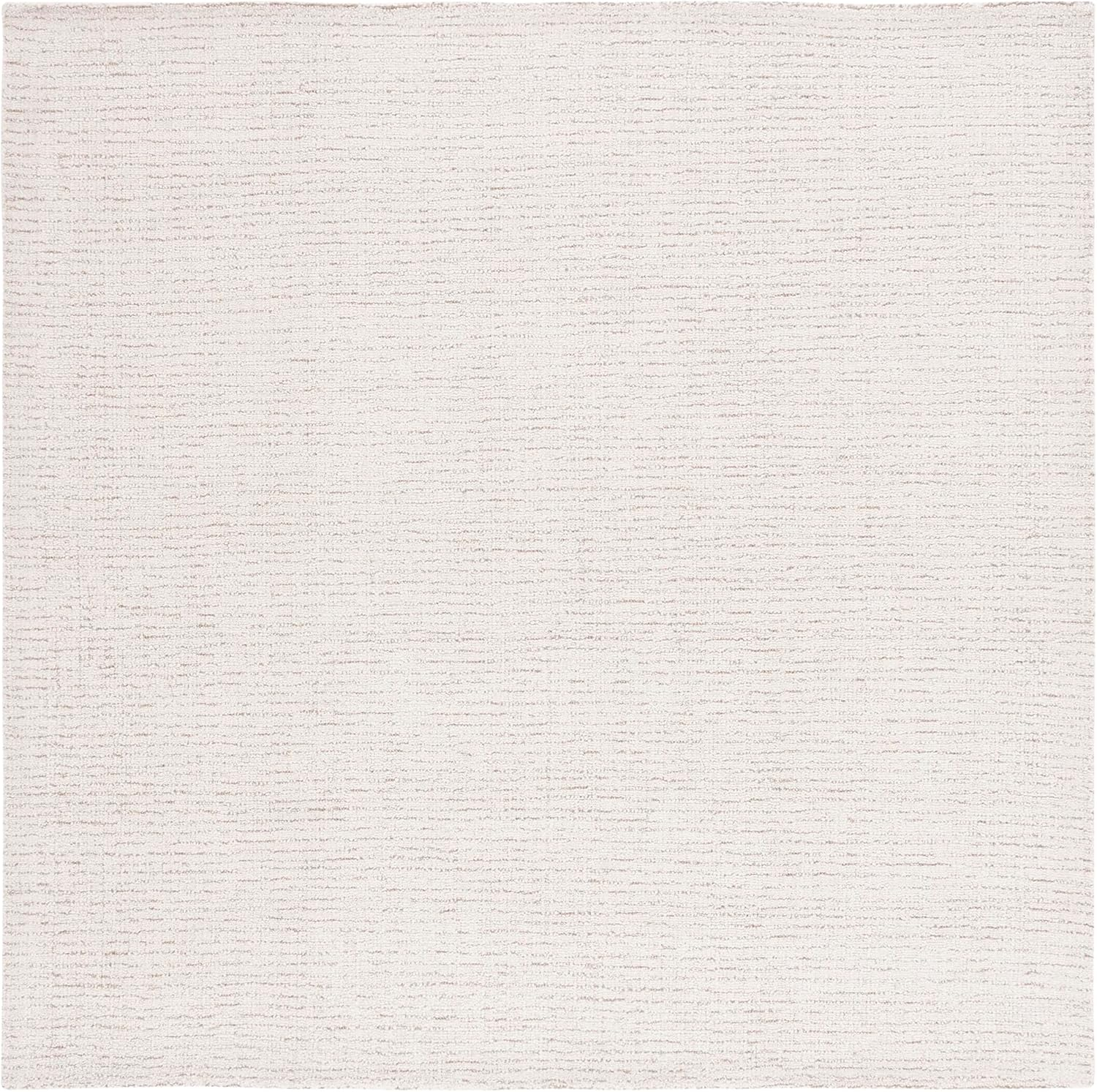 SAFAVIEH Abstract Delia Geometric Wool Area Rug, Ivory/Beige, 4' x 4' Square