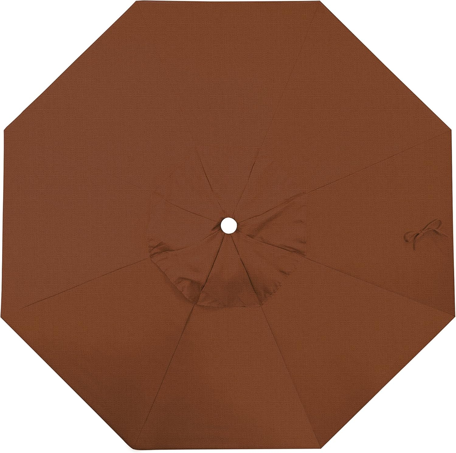 Terracotta Olefin Octagon Patio Umbrella Replacement Canopy, 9-Foot