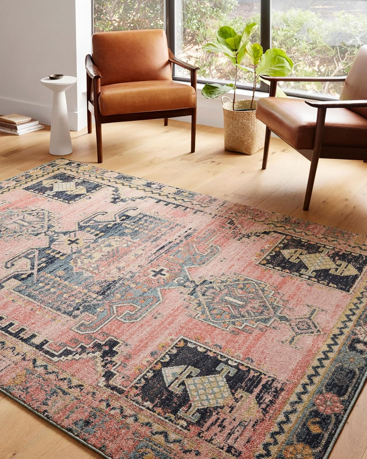 Loloi II Jocelyn Southwestern Rose / Rose Area Rug