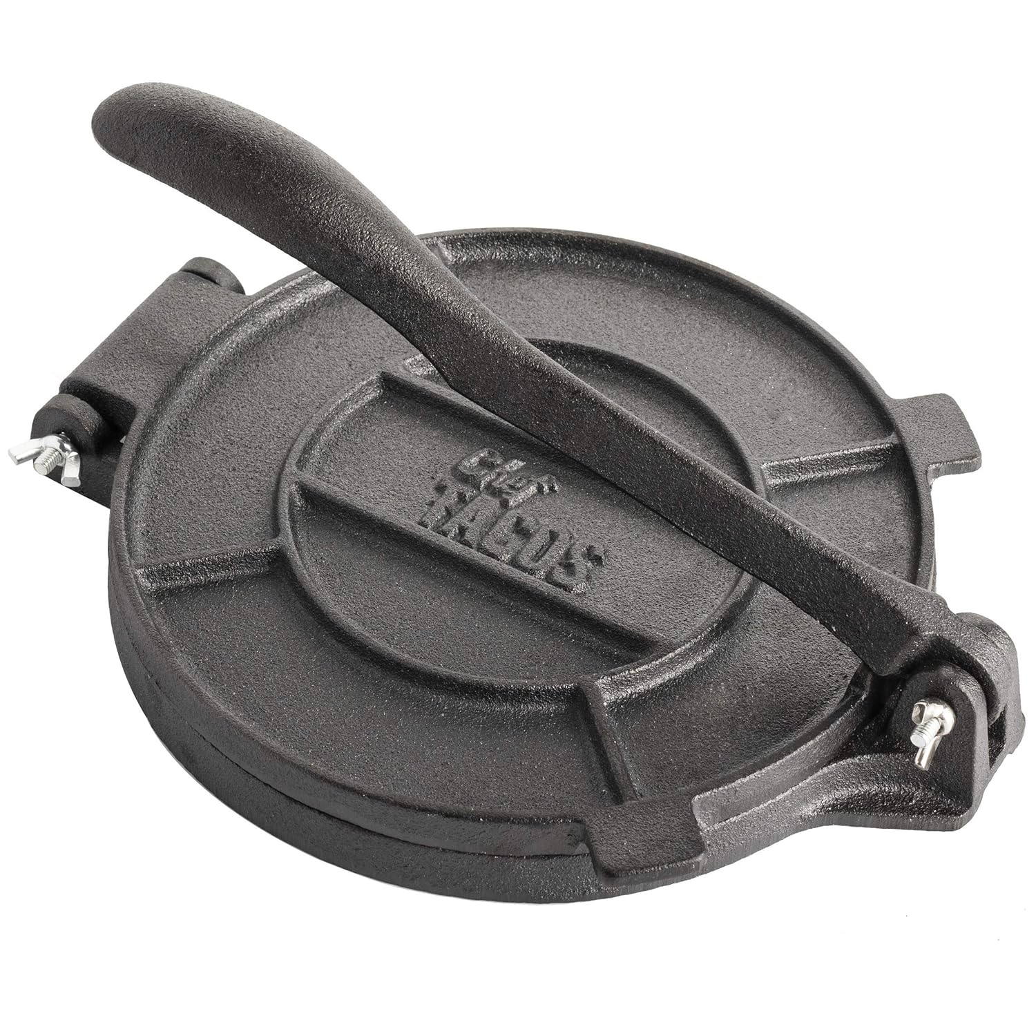 Chef Tacos Authentic Cast Iron Tortilla Press, 8 inch, Pre-Seasoned for a Flavorful, Fresh, Warm Corn or Flour Tortilla